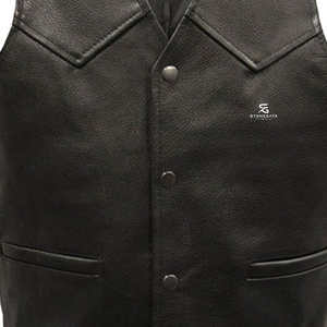 Men's <b>Leather</b> Motorcycle <b>Vest</b> Wholesale Adults OEM ODM Custom <b>Biker</b> Sleeveless Jacket Premium Casual Vintage Outerwear 2026 - Product Image 5