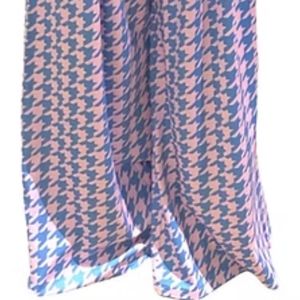 Pantalon Palazzo Ample Imprimé à Carreaux Rose et Bleu pour Femme, Taille Haute, Coupe Décontractée et Tendance - Product Image 6