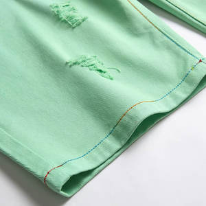 Pantalones Cortos Casuales de Mezclilla para Hombre, Estilo Cargo, a la Moda, Verano, Nuevos, en Colores Verde y Blanco - Product Image 5