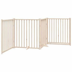 Juego de 4 puertas plegables medianas de madera natural maciza de abeto para mascotas, puerta y corral para perros de madera maciza de abeto - Product Image 6
