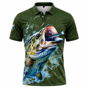 Sublimation Printed Half Sleeve Fishing Polo <b>Shirt</b> Custom Design OEM Service Breathable Polo Style <b>Shirt</b> - Product Image 2