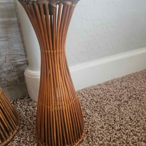 Support à bougie cylindrique en rotin, décoration d'intérieur durable, pour tables de mariage et centres de table d'événements, provenance Inde - Product Image 4