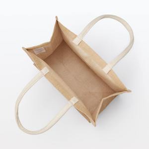 Sac fourre-tout en jute écologique Oceanic Global avec poignée non tissée, fermeture ouverte, logo personnalisé imprimé, sac de courses promotionnel pour - Product Image 3