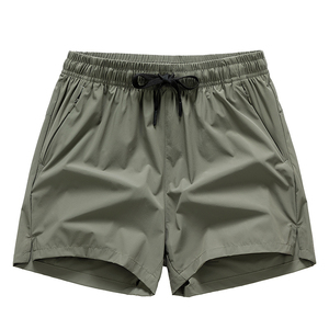 Shorts de sport décontractés pour hommes en soie glacée respirante avec poches et cordon de serrage, séchage rapide, pour la course à pied, OEM - Product Image 2