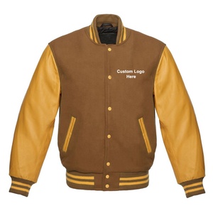 Varsity Jackets Top Quality Streetwear Canvas OEM Custom 2025 Chenille Patch Embroidery Stand Full Leather Bomber Baseball Jacke - Product Image 3