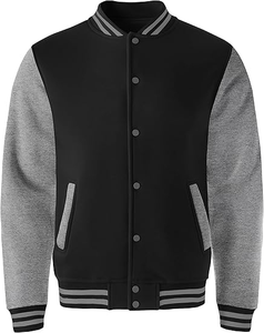 Veste universitaire classique pour homme de haute qualité, col boutonné, lettrage, hiver, poches avant, tissu tissé - Product Image 4