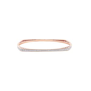 Rose Gold Lab Grown Diamond Square <b>Frame</b> Enamel Bangle Pair - Product Image 2