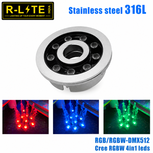 3W RGB Colorful Underwater LED <b>Light</b> IP68 Waterproof Stainless Steel Tempered Glass Square for Pool Fountain Landscape Lighting - Product Image 3