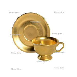 Handmade Brass Tea Serving <b>Cup</b> And Saucers With Top Quality Tea <b>Cup</b> And Saucer Customized Shape And Size <b>Cup</b> Saucer - Product Image 2