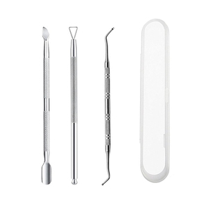 Pousse-cuticules double embout en acier inoxydable pour manucure et soin des cuticules, vente en gros, ensemble de manucure en acier inoxydable incluant un outil pour cuticules - Product Image 3