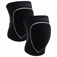 Genouillères de danse en Spandex et Nylon, épaisses, respirantes, antidérapantes, avec logo personnalisé, pour hommes et femmes, protection douce pour les genoux