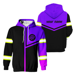 Sweats à capuche haute visibilité, vêtements de travail de sécurité, logo personnalisé, bande réfléchissante, bandes réfléchissantes pour hommes, sweats à capuche de sécurité, logo personnalisé - Product Image 1