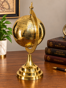Globe terrestre vintage en laiton, carte du monde antique, décoration de bureau, globe classique pour table, décoration de bibliothèque, bureau, inspiré des voyages - Product Image 5