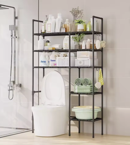 Over Toilet Storage Shelf Floor Standing Bathroom Organizer <b>Rack</b> No Drill Space Saver Toilet Storage Shelf Stand - Product Image 4