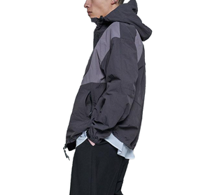 Veste coupe-vent décontractée en toile enduite solide, imperméable, pour sports de plein air, course à pied, prix de gros personnalisé - Product Image 1