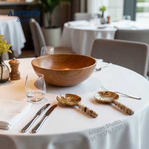 Serveur à salade décoratif en résine bleue pour hôtels et restaurants, compatible lave-vaisselle, décoration d'intérieur Artizon Studio - Product Image 3