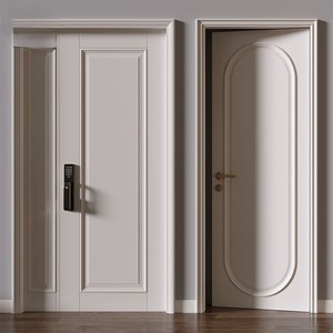 Puerta Moderna Minimalista Ecológica con Núcleo de WPC, Puerta Interior Impermeable de Madera y Plástico para Entrada de Casa, Villa u Hotel - Product Image 2