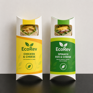 Custom Logo Design Biodegradable Eco-Friendly Pillow Shape Food Grade Takeaway Burrito Shawarma Chicken Rolls Paper Box - Product Image 3