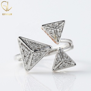 Open Cuff Moissanite Diamond <b>Solitaire</b> Engagement <b>Ring</b> | Wedding Proposal <b>Ring</b> | Custom Moissanite <b>Ring</b> | Unique <b>Solitaire</b> <b>Ring</b> - Product Image 1