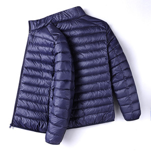 Chaqueta de Hombre OEM Ligera, Tejida, Acolchada, con Cuello Alto, Impermeable, Resistente al Viento, Ecológica, Resistente a las Manchas, de Color Sólido, con Cierre de Cremallera - Product Image 6