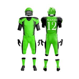 Uniformes de Fútbol Americano Personalizables al por Mayor, MOQ Bajo, Transpirables, de Manga Corta, Alta Calidad, 100% Poliéster - Product Image 6
