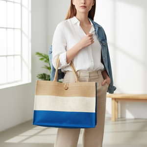 กระเป๋าโท้ทผ้ากระสอบลายพิมพ์เต็มใบ ดีไซน์ใหม่ล่าสุด สำหรับช้อปปิ้งหรือไปเที่ยวทะเล พร้อมลวดลายพิเศษจาก R.D Bag House - Product Image 2