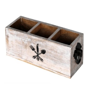 Nouveau support de rangement en bois artisanal à compartiments pour ustensiles de cuisine et outils d'artisanat, idéal pour l'organisation domestique - Product Image 5