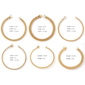 Ensemble de bijoux en or 18 carats du Japon, Kihei & Bismarck, unisexe, bracelet en or massif 18 carats, chaîne à maillons pour homme et femme, chaîne cubaine Au750 - Product Image 3