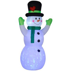 Pupazzo di Neve Gonfiabile Natalizio per Decorazioni Esterne Festive per Casa o Giardino - Product Image 3