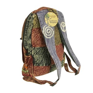 Nepali Hippie Style Ethnic Canvas External <b>Frame</b> <b>Backpack</b> Zipper Polyester Waterproof 36-55L Capacity Arcuate Shoulder Strap - Product Image 3