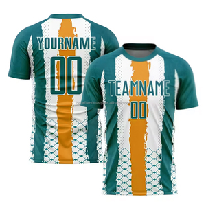 Maillot de football pour homme de haute qualité à col rond, 100% polyester, séchage rapide, imperméable, respirant, léger, logo personnalisé - Product Image 4