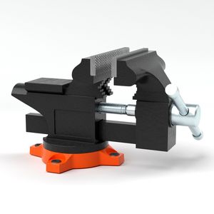 Morsa da banco multiuso da 4,5 pollici con apertura ganasce da 3,3 pollici, base girevole a 240°, costruzione robusta per lavori su tubi - Product Image 5