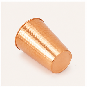 Pure <b>Copper</b> Hammered Tumbler for Ayurvedic Health Benefits Handcrafted Eco-Friendly Drinking Water Glass Metal <b>Cup</b> - Product Image 2