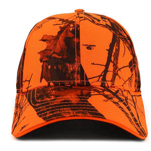 Orange Camouflage Adjustable Cap Unisex Outdoor Casual <b>Hat</b> Breathable Polyester Spring <b>Summer</b> - Product Image 1