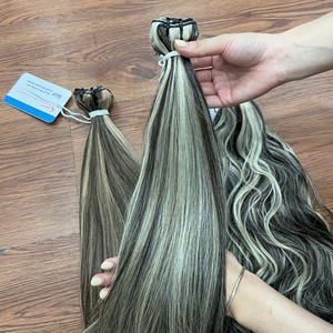 GRAN OFERTA Extensiones de Cabello Humano Vietnamita 100% Natural Ondulado Teñido Tipo Piano, Doble Trama, Paquetes de Cabello de Muy Alta Calidad - Product Image 3