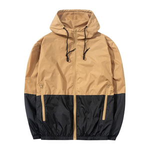 Veste coupe-vent légère à capuche pour homme, résistante à l'eau, fermeture éclair intégrale, coupe-vent d'extérieur pour le sport, la course à pied, la marche, la randonnée, les voyages - Product Image 1