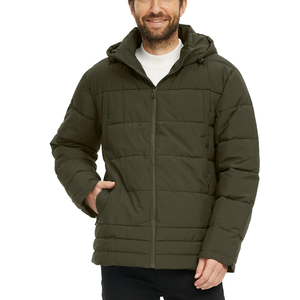 Factory Direct Supplier Front Zipper Men's Quilted Puffer Jacket Top Hot Sale Winter Wear Puffer Jacket For <b>Boys</b> - Product Image 1
