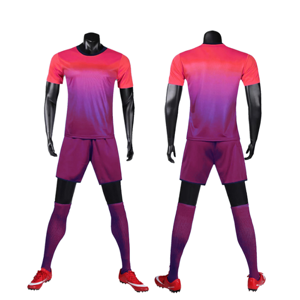 Tenue d'entraînement de football en tissu confortable, maillot à manches courtes et short pour hommes, idéal pour l'entraînement - Product Image 3