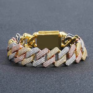 <b>Iced</b> <b>Out</b> Diamond Cuban <b>Chain</b> Necklace with Secure Clasp for Hip Hop Fashion Music Video and Stage Performance Available for Sale - Product Image 3