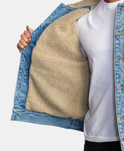 High Quality Street Style <b>Men's</b> Casual Wear Denim Jacket Top Seller Solid Blue Color Cheap Price <b>Men's</b> Clothing Denim Jackets - Product Image 3