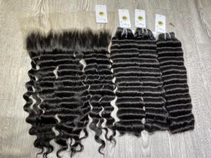 Paquets de cheveux brésiliens Remy de 30 pouces Vietnam Ocean Wavy HD sans dentelle sans emmêlement avec perruques gratuites - Product Image 2