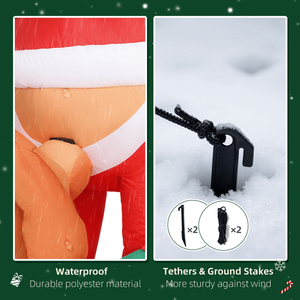 Decorazioni Natalizie Gonfiabili da Esterno di 2,4 Metri, Addobbi Festivi per il Giardino di Casa Tua - Product Image 4