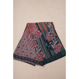 ผ้าไหมโพลีอินเดียลายพิมพ์วินเทจสำหรับตัดเย็บชุดเดรส วัสดุงานฝีมือ - Product Image 5