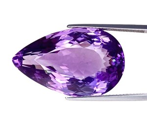 Pierres précieuses d'améthyste violette naturelle en forme de poire, provenant du Brésil, pour la création de bijoux. - Product Image 4
