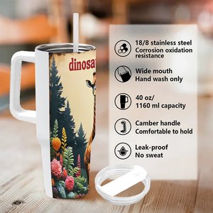 Vaso Personalizado de Acero Inoxidable de 40oz con Diseño de Jirafa para Eventos de Club de Lectura - Product Image 5
