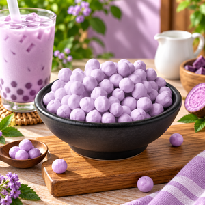 Perles de tapioca en vrac de couleur rose et violette KEI FU, ingrédients pour bubble tea, vente en gros, OEM, certifiées HALAL/HACCP, Taiwan - Product Image 6