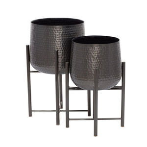 Juego de Maceteros de Metal Dorado de Estilo Moderno, Hechos a Mano, Redondos, para Plantas de Interior, Decoración del Hogar y Jardín - Product Image 3