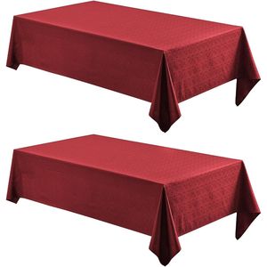 Set di 2 Tovaglie Rettangolari 60x84 Pollici, Resistenti all'Acqua, Antipiega, Effetto Lino, Lavabili, Tessuto Decorativo per Tavoli - Product Image 1