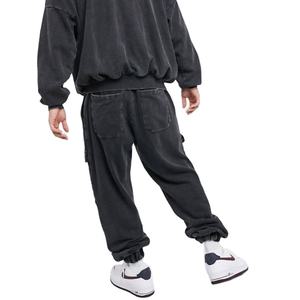 OEM Sweats à capuche en coton polaire de haute qualité Pantalons de survêtement délavés à l'acide Survêtements décontractés pour hommes Pantalons épais vierges pour l'hiver 2026 - Product Image 5