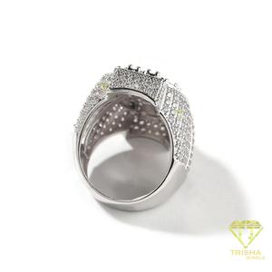 Anillo de Plata de Ley 925 Premium con Diamante Moissanita y Cobertura Completa de Piedras para Minoristas de Joyería de Lujo - Product Image 2
